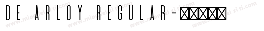 De Arloy Regular字体转换